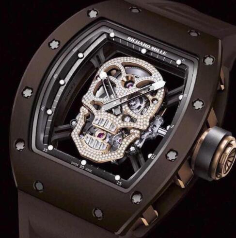 Richard Mille RM 52-01 Skull Diamonds Tourbillon Ceramic Replica Watch